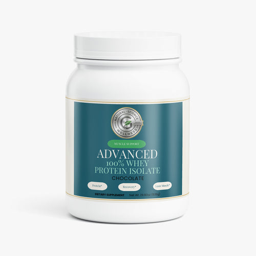 Advanced 100% Whey Protein Isolate (Chocolate) by GLP Nutrition Source — product label