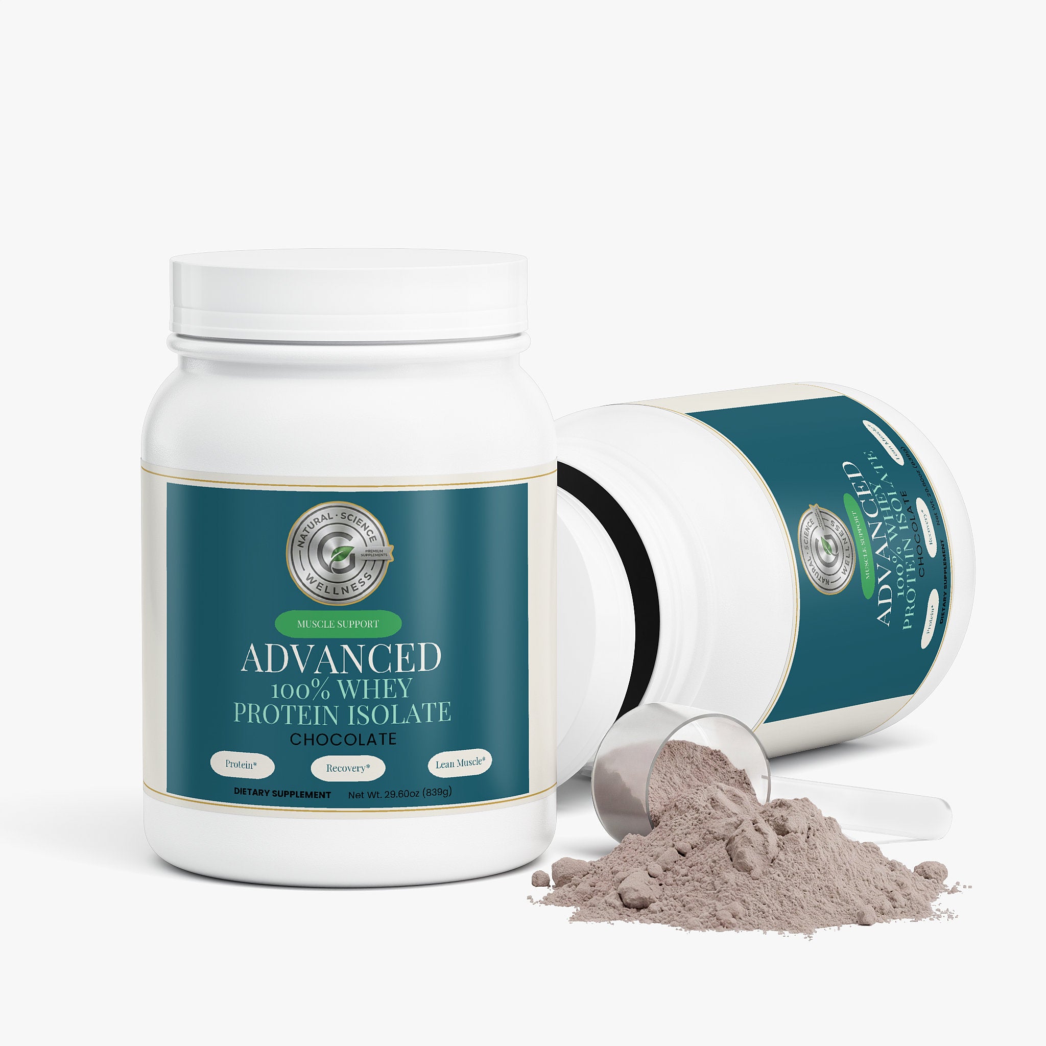 Advanced 100% Whey Protein Isolate (Chocolate) — label view 3