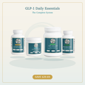 GLP-1 Daily Essentials bundle by GLP Nutrition Source — Whey Protein, Multivitamin, Hydration Powder, and Probiotic — save $29.69